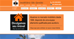 Desktop Screenshot of imobiliariasaogeraldo.com.br